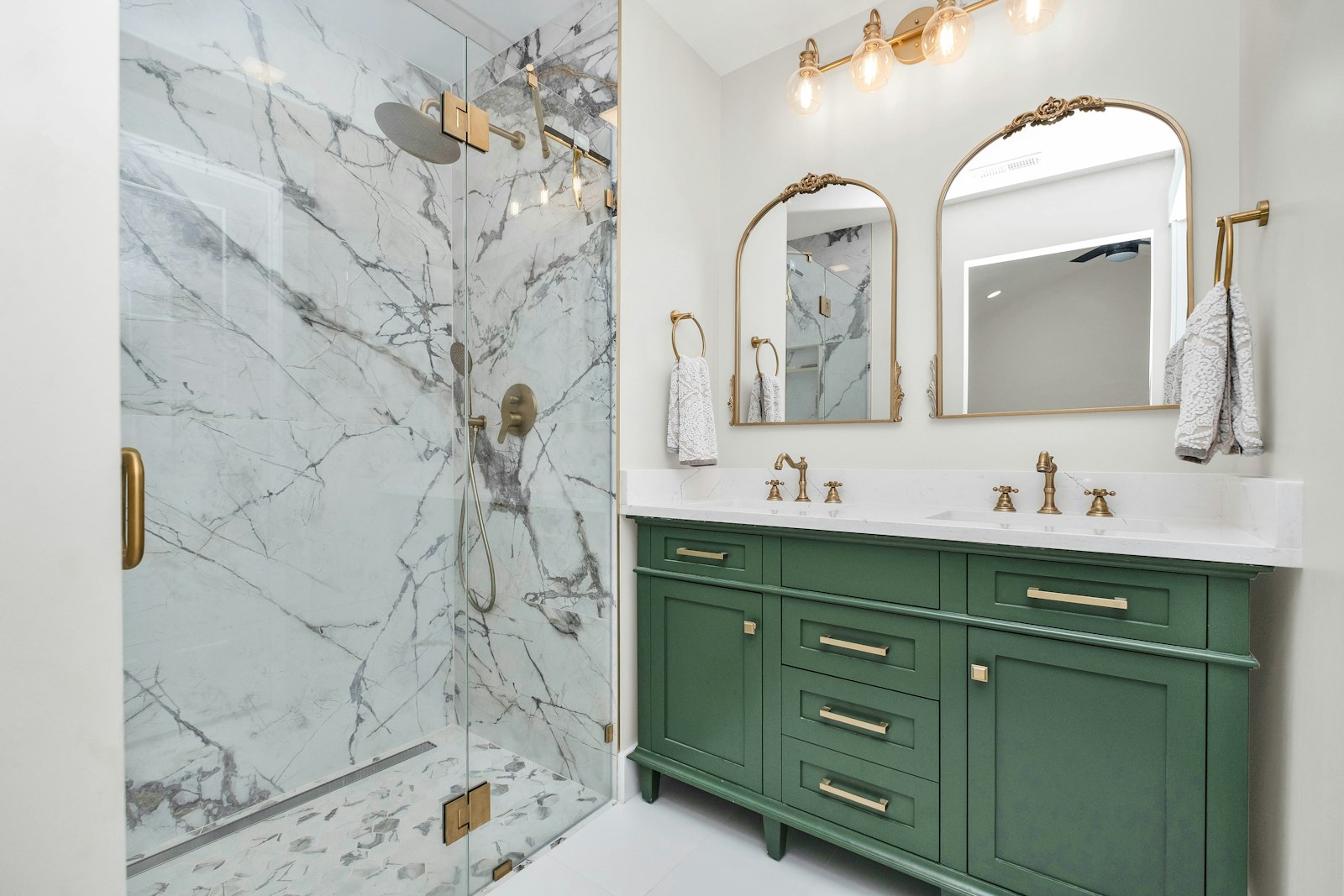 Bathroom renovation with custom vanity